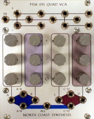 Eurorack Module MSK 015 Quad VCA from North Coast Synthesis