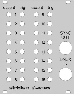Eurorack Module Cirklon D-Mux Expander with DIN Sockets from Sequentix