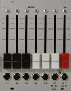 Eurorack Module M-136 6ch slider mixer from Ladik