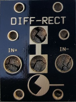 Eurorack Module 1U Diff-Rect (black panel) from Nonlinearcircuits