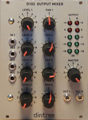 Eurorack Module Dintree D102 Output Mixer from Other/unknown