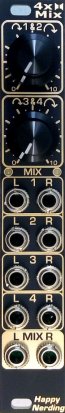 Eurorack Module 4x Stereo Mix_gold from Happy Nerding