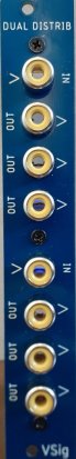 Eurorack Module Dual Distrib from Visible Signals