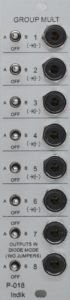 Eurorack Module P-018 Grouped multiple / OR (Silver) from Ladik