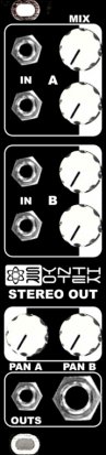 Eurorack Module MST Stereo Output Mixer (Synthrotek Panel) from Synthrotek