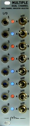 Eurorack Module Multiple dual channel white panel from ph modular