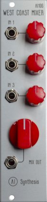 Eurorack Module AI106 West Coast Mixer Silver from AI Synthesis