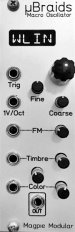Eurorack Module uBraids Aluminum Panel from Michigan Synth Works