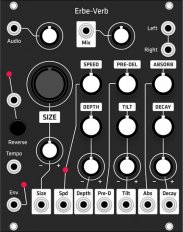 Eurorack Module Erbe-Verb (Grayscale black panel) from Grayscale