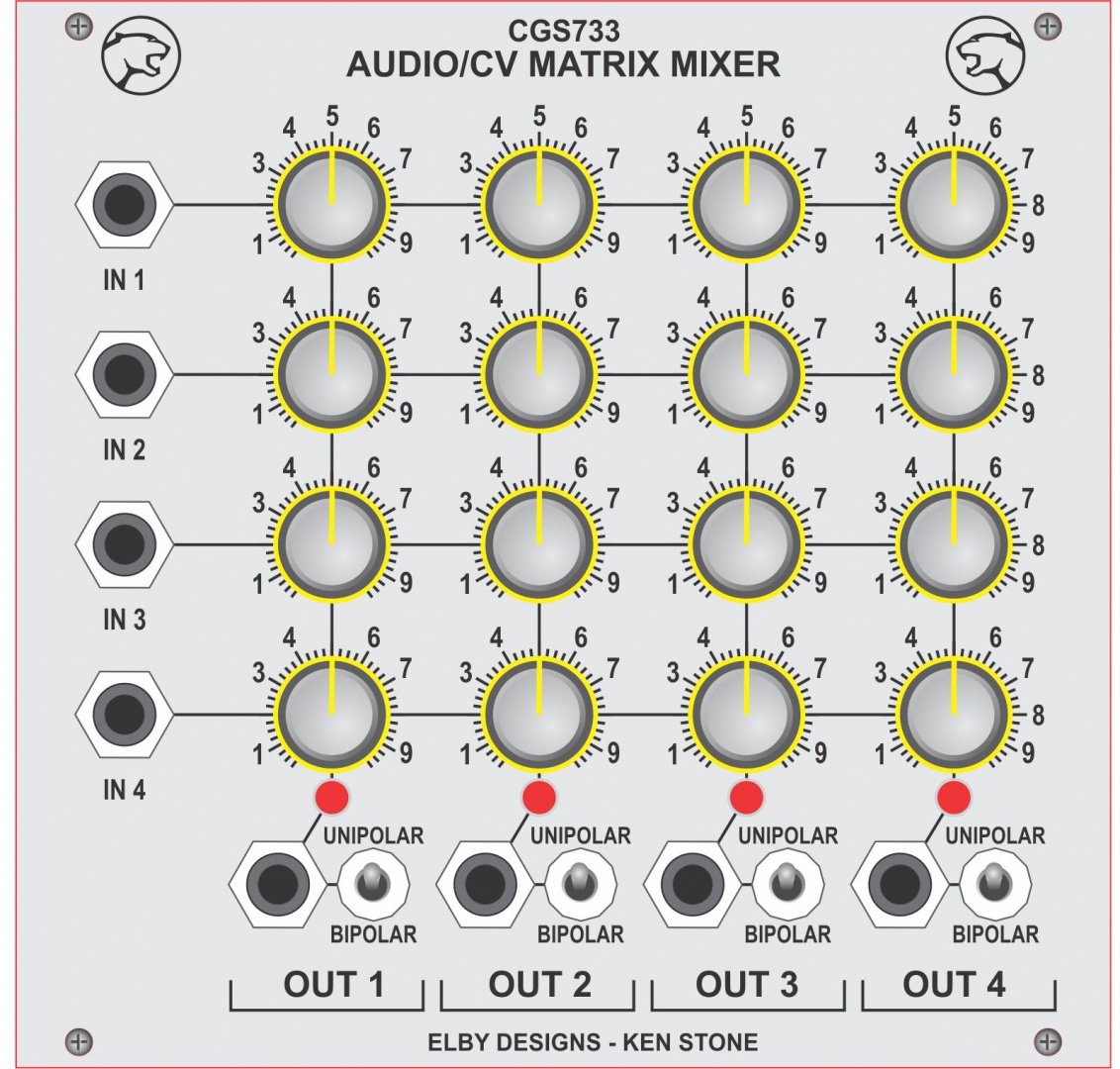 Other/unknown CGS733 4x4 Matrix Mixer Eurorack Module on ModularGrid