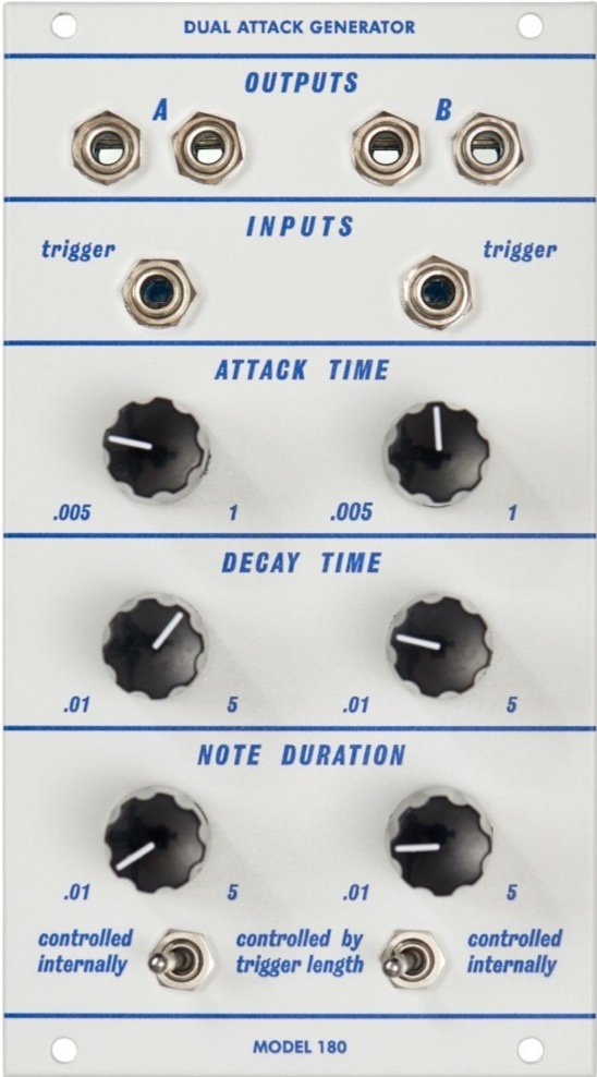Catalyst Audio Model 180 Dual Attack Generator Eurorack Module on
