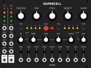 Eurorack Module Supercell (black matte panel) from Grayscale