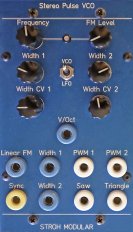 Stroh Modular Stereo Pulse VCO (blue panel)