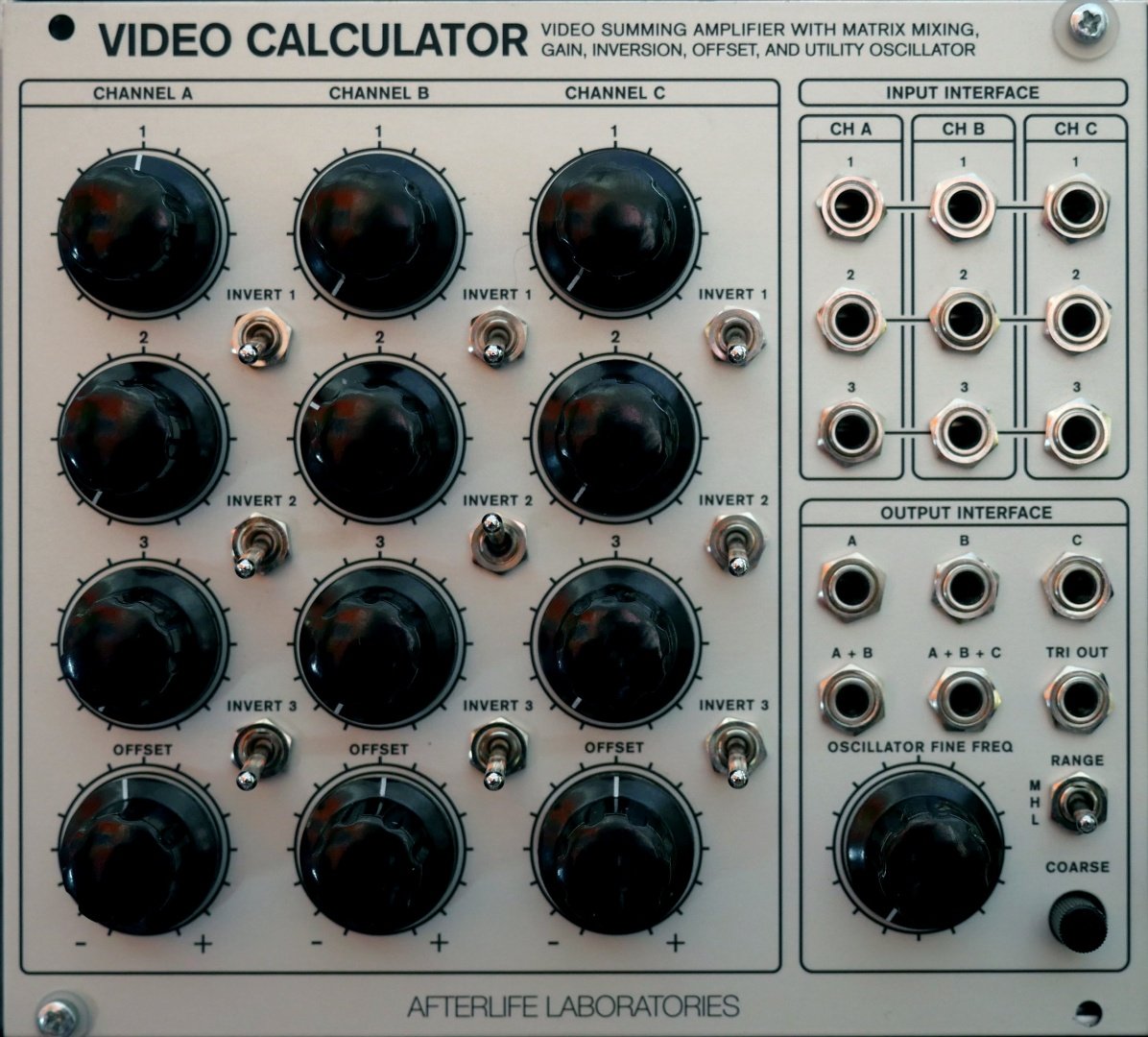 What Is Input System Time Of 9 O Clock Afterlife Laboratories Video Calculator - Eurorack Module on ModularGrid
