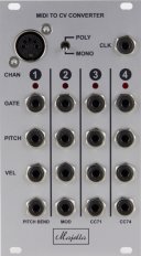 MCVC: 4 Voice MIDI CV Converter