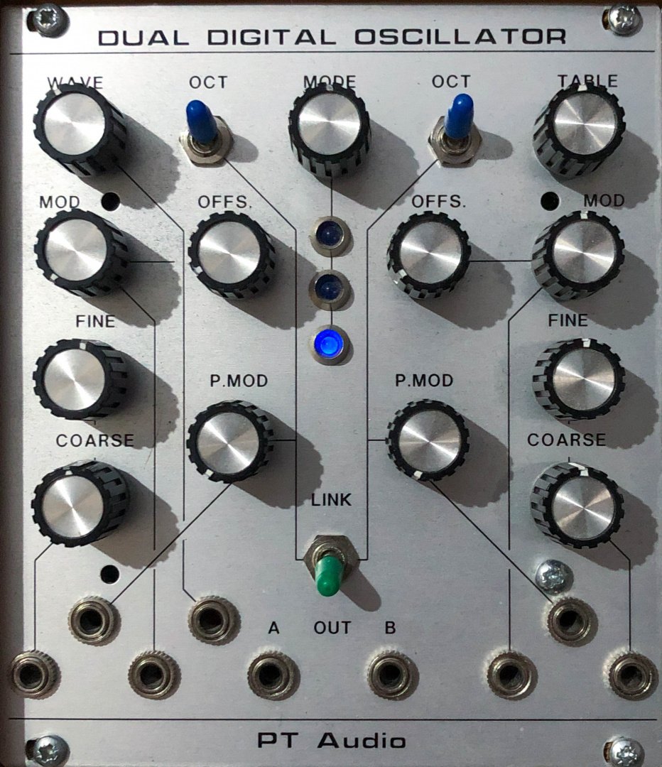 PT Audio Dual Digital Oscillator Eurorack Module on ModularGrid
