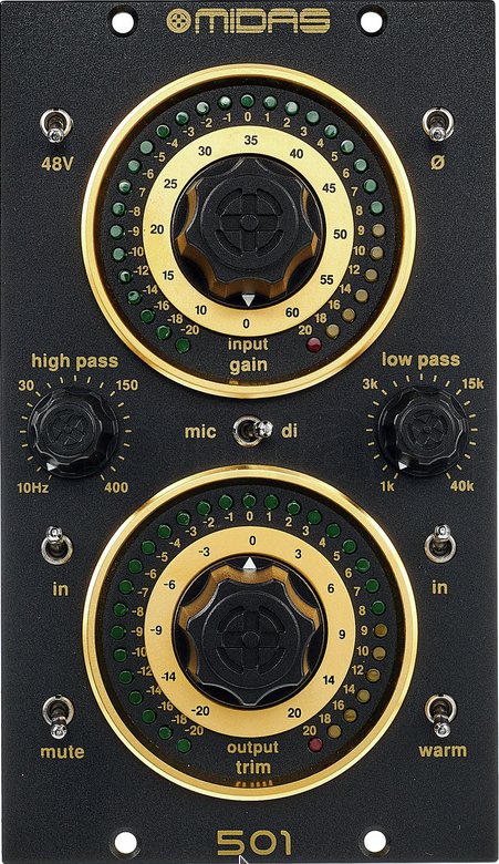 Midas Microphone Preamplifier 501 - 500 Series Module on ModularGrid