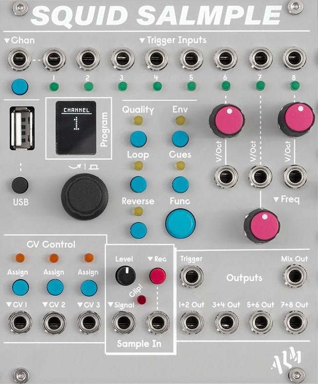 ALM Busy Circuits Squid Salmple - Grey - Eurorack Module on 