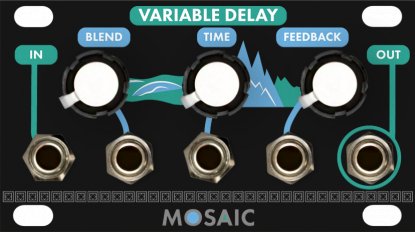 Eurorack Module Variable Delay (Black Panel) from Mosaic