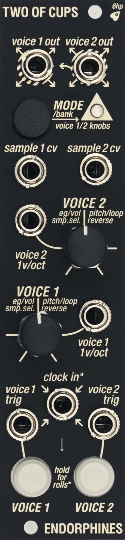 Endorphin.es Two of Cups (2 voice sample player) - MOD WIGGLER