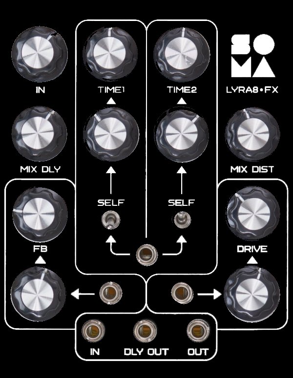 SOMA Laboratory Lyra8-FX (Black Panel) - Eurorack Module on