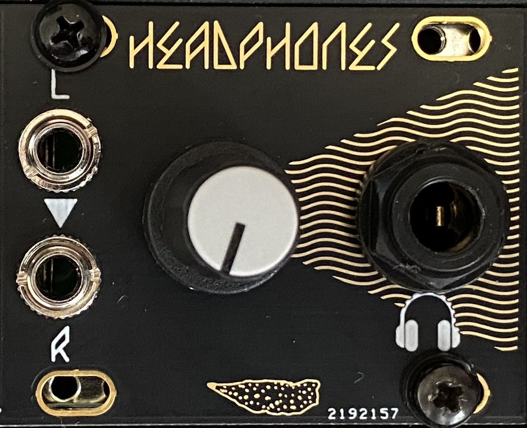 Modular Maculata Black & Gold Headphones 1U Eurorack Module on