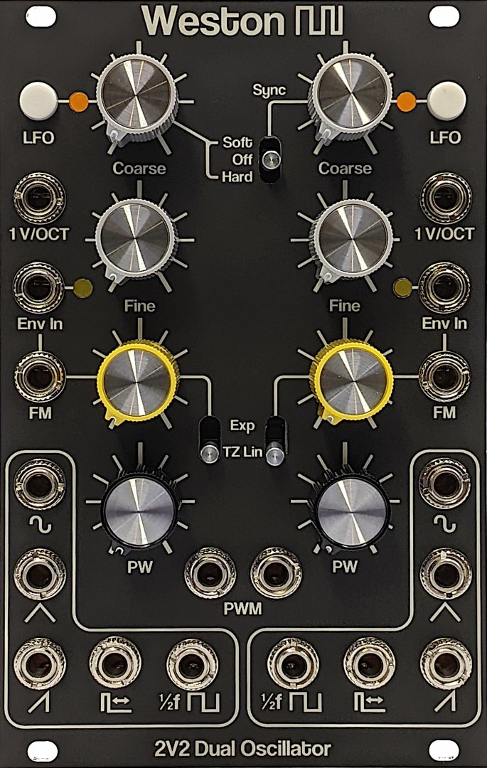 Weston Precision Audio 2V2 Dual Analog Oscillator Eurorack Module on