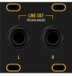 Dusty Clouds - STEREO LINE OUT JACKS 1U Matte Black / Gold panel
