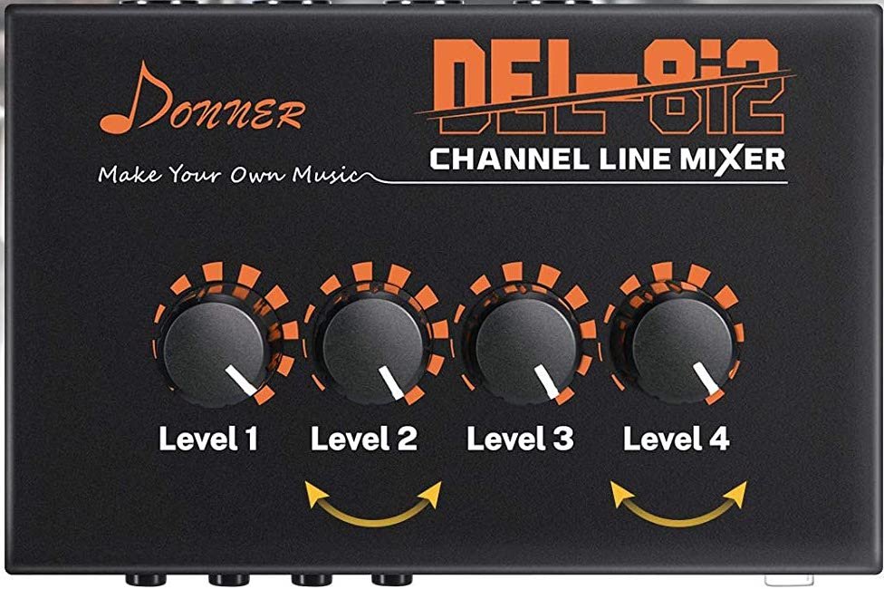 Donner Del-8i2 Donner Stereo Line Headphone Mixer Pedal on ModularGrid