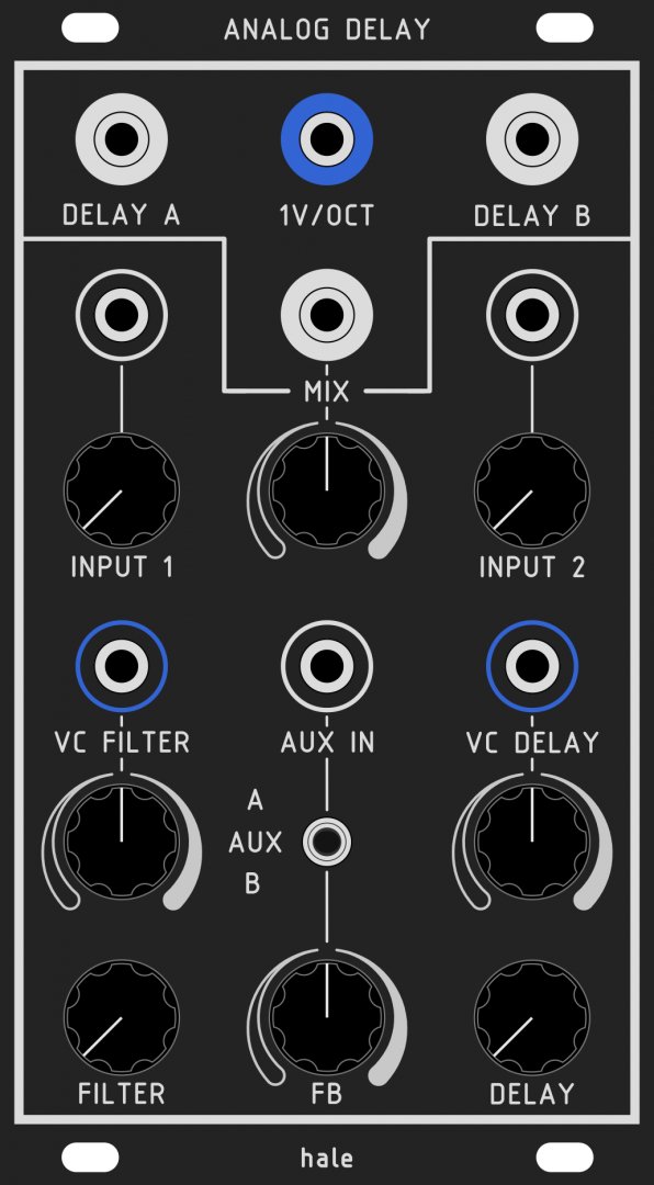 hale Analog Delay Eurorack Module on ModularGrid