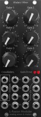 Eurorack Module 3x analog crossfader, 3ch mixer, distortion, white noise from L-Fusion Electronics