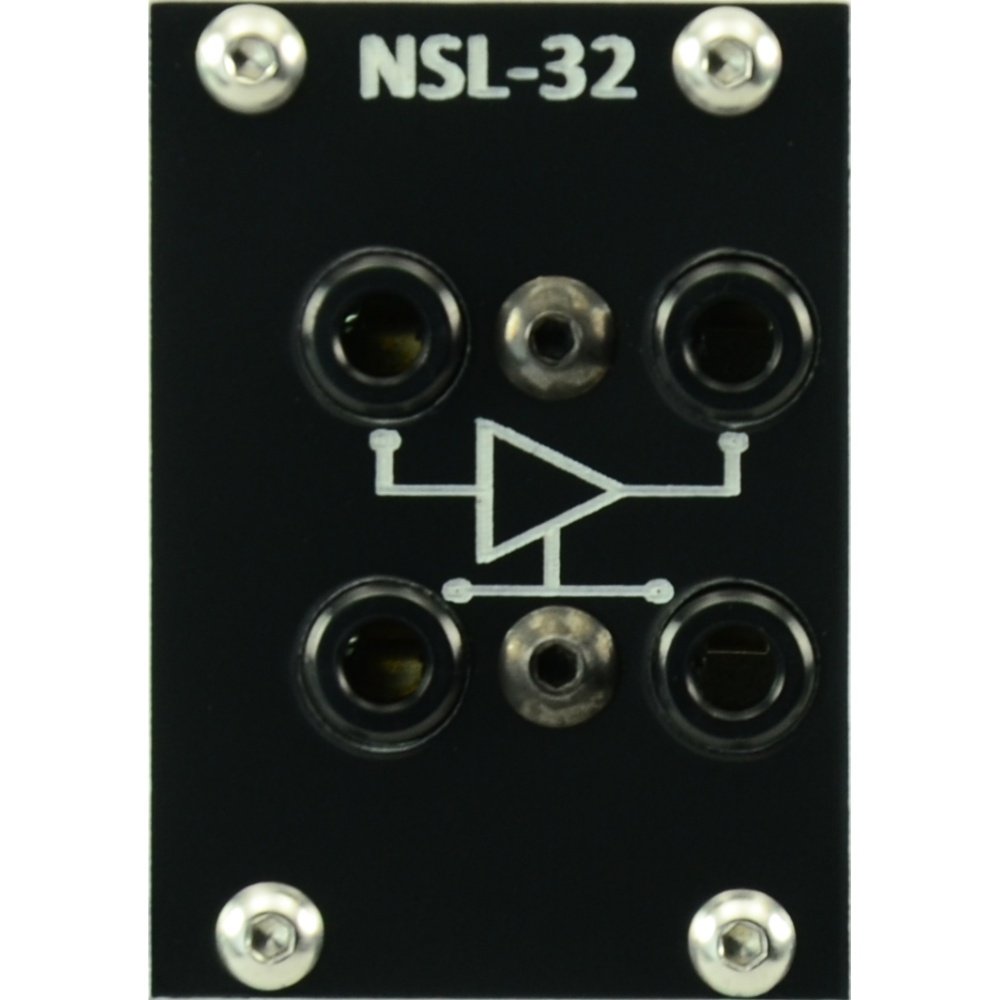 Pulp Logic NSL32 Opto VCA black Eurorack Module on ModularGrid